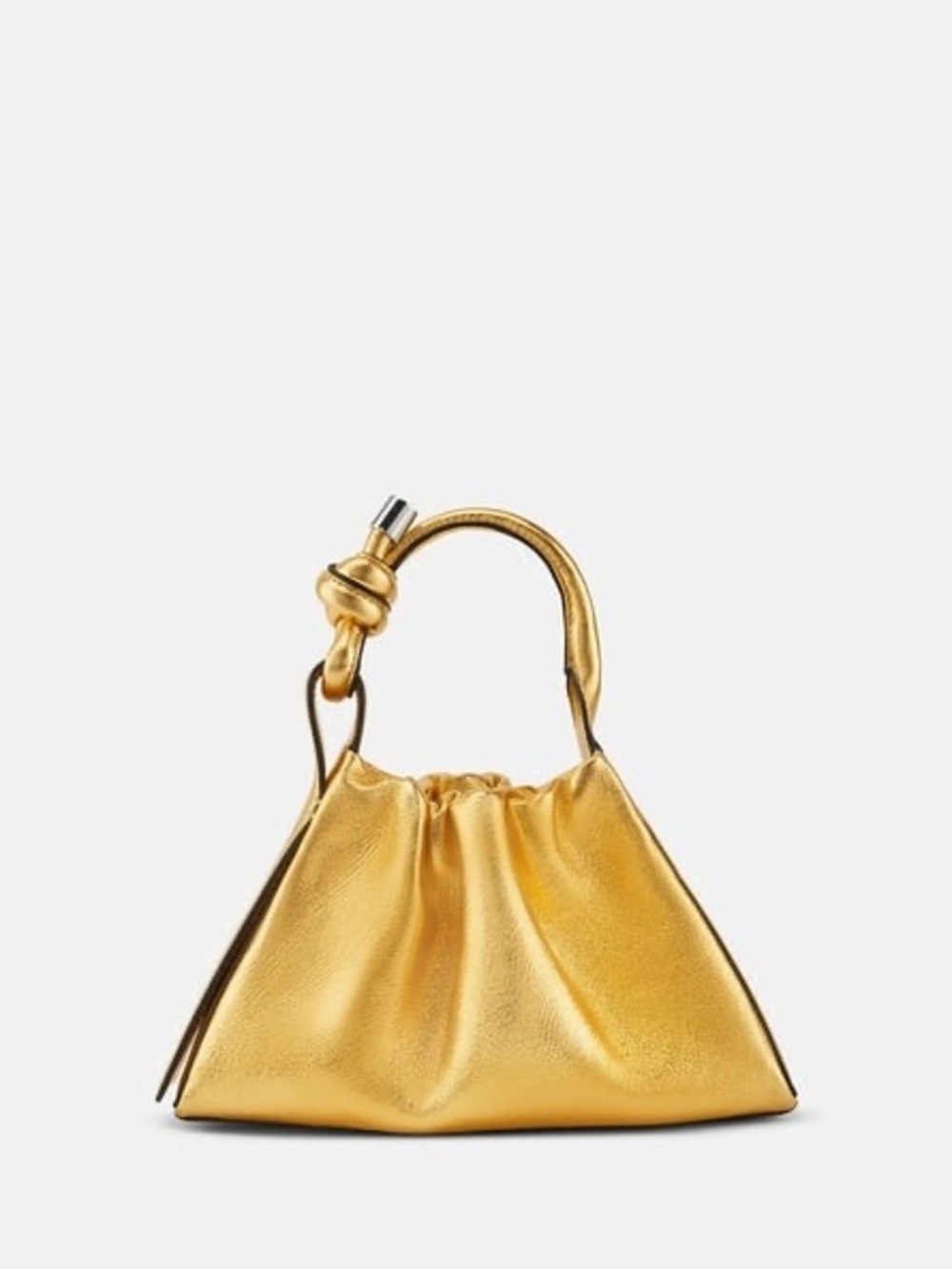 ✨ Behno New York Tina Baguette Mini Crinkle Ruched Bag – Gold